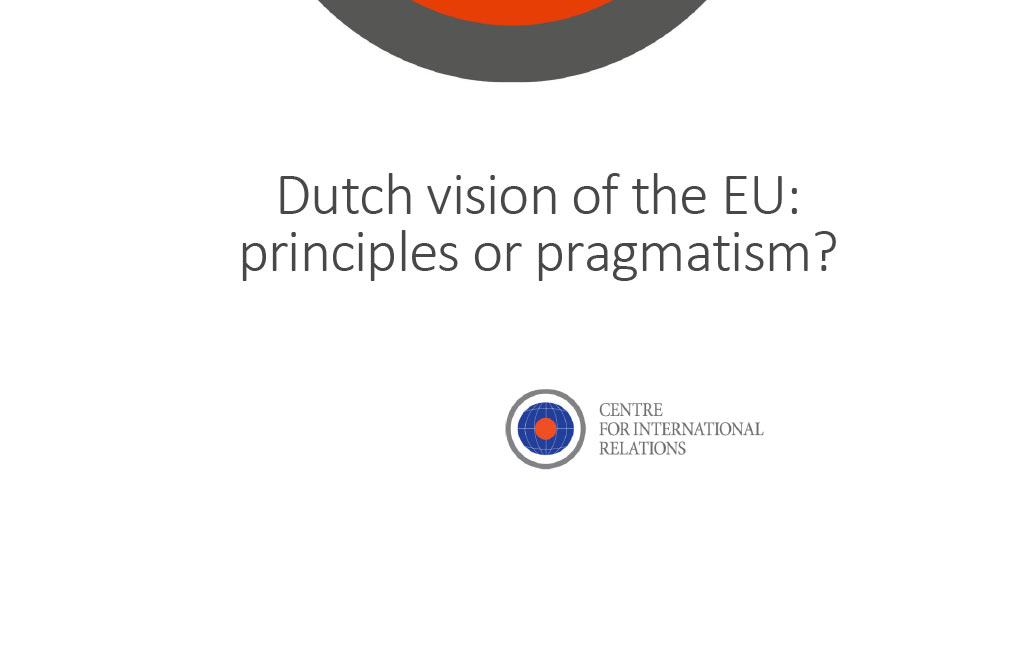 Analyses CSM: “Dutch vision of the UE: principles or pragmatism?”