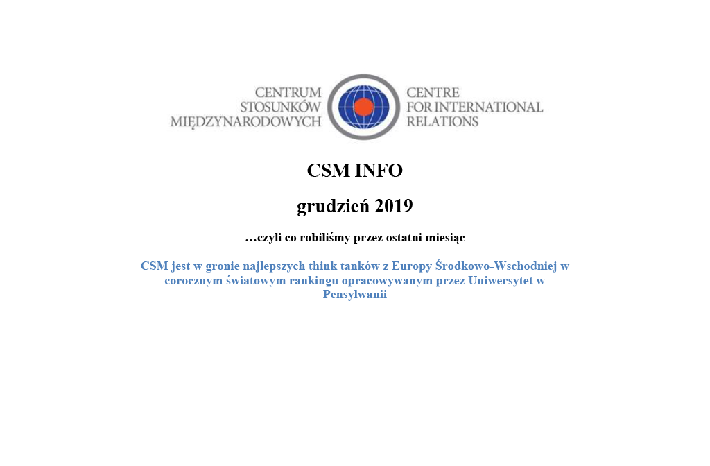 CSM INFO grudzień 2019