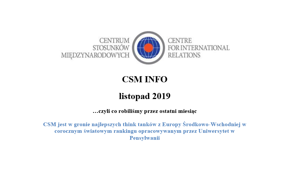 CSM INFO listopad 2019