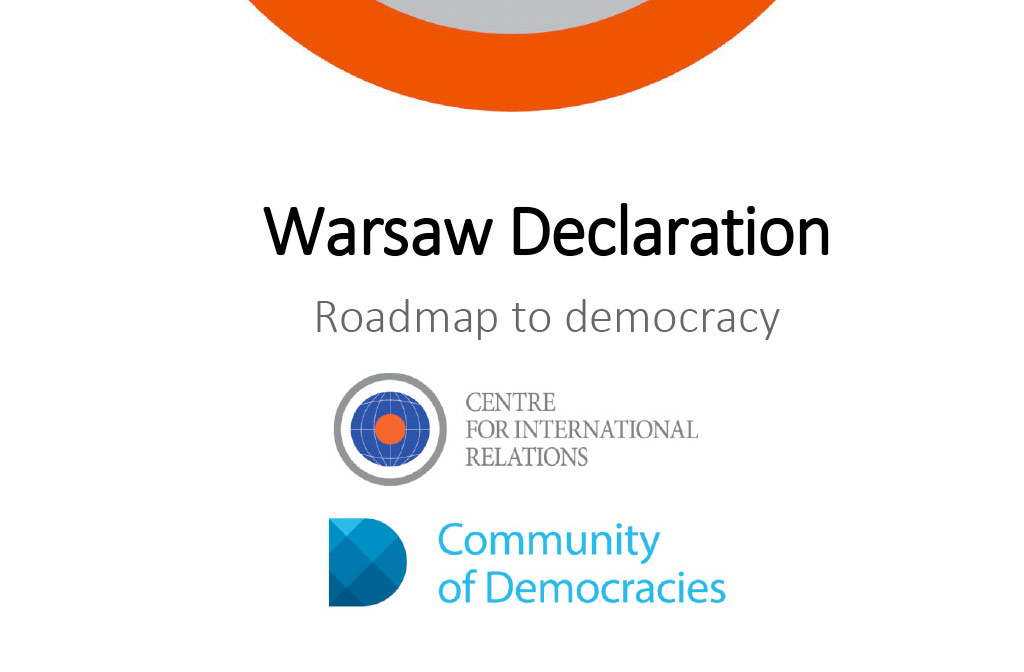 Komentarz CSM: „Warsaw Declaration. Roadmap to democracy.”