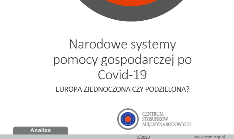 Analiza CSM: „Narodowe systemy pomocy gospodarczej po Covid-19”