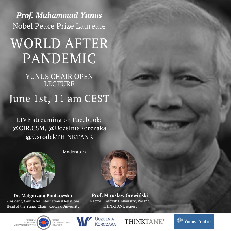 Wykład prof. Muhammada Yunusa: Świat po pandemii