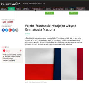 „Wizyta prezydenta Francji w Polsce jest sygnałem, że utrzymujące się chłodne relacje nie są korzystne dla żadnego z państw” – dr Małgorzata Bonikowska na łamach dziennika „Fakt” [04.02.2020]