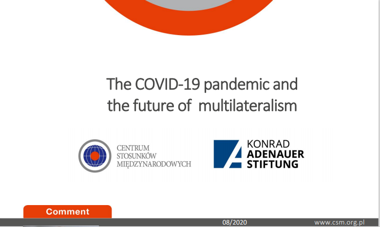 Komentarz CSM „The COVID-19 pandemic and the future of multilateralism”