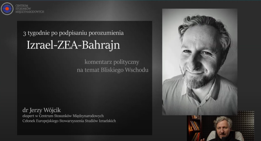 Dr Jerzy Wójcik o porozumieniu Izrael- ZEA – Bahrajn