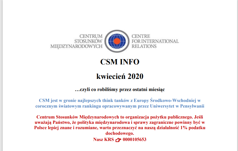 CSM INFO kwiecień 2020