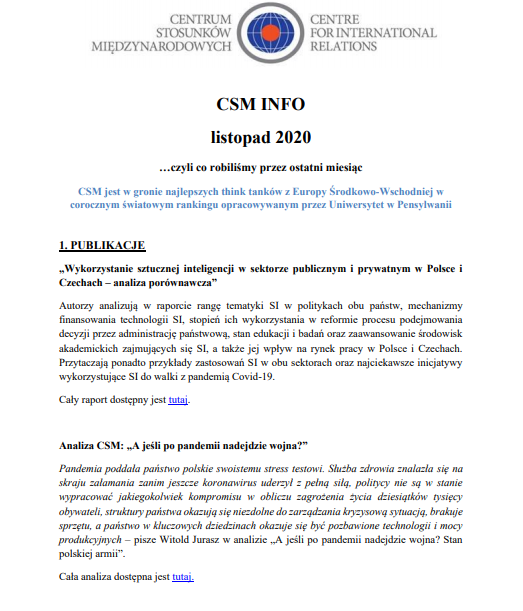 CSM INFO listopad 2020