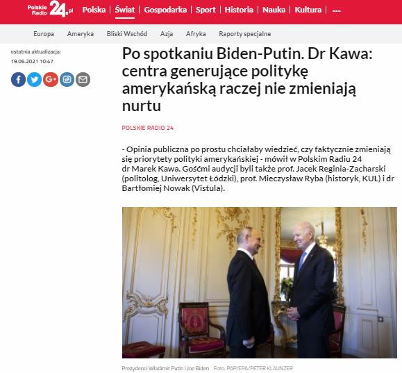 „Joe Biden będzie nie tylko starał się promować demokrację jako system polityczny na świecie, ale że wokół tego będzie budował swoje sojusze” – dr Bartłomiej Nowak, ekspert CSM, na antenie Polskiego Radia.