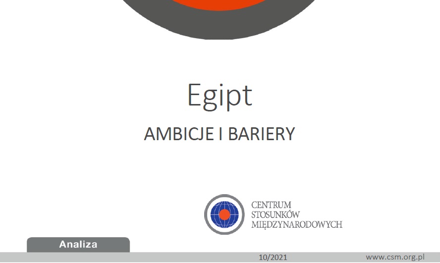 Analiza CSM: „Egipt. Ambicje i bariery”