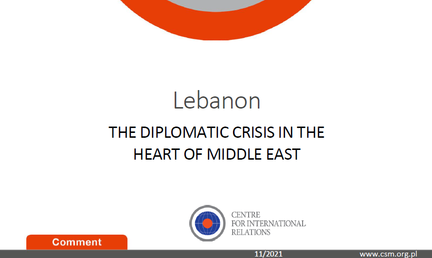 CIR Comment: “Lebanon. The diplomatic crisis in the heart of Middle East”