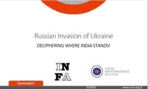 CIR comment “War in Europe. Ukraine fights for the West”