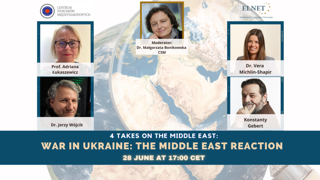 4 TAKES on the Middle EAST: War in Ukraine: the Middle East reaction?