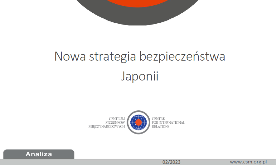 Analiza CSM: „Nowa strategia Japonii”