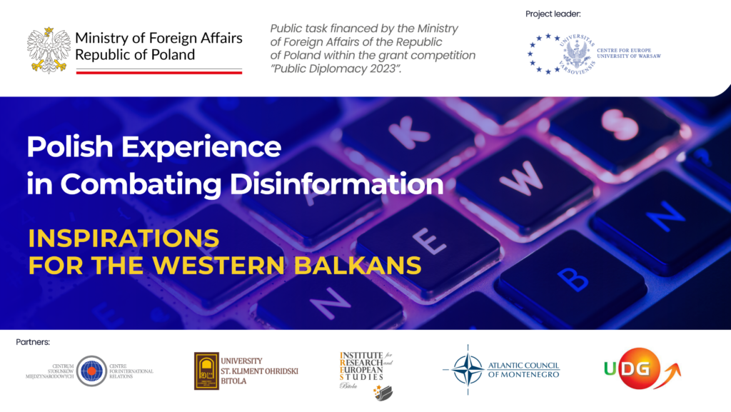 CSM głównym partnerem projektu „Polish Experience in Combating Disinformation – Inspirations for the Western Balkans”