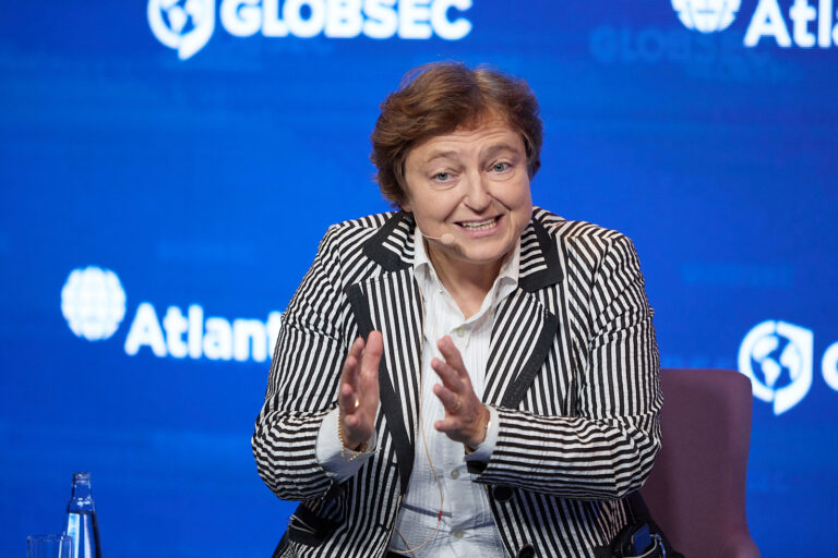 Dr Małgorzata Bonikowska na GLOBSEC Forum 2024. Panel: „Poza urną. Definiowanie nowej ery przywództwa w Europie Środkowej”. Praga, 1 września 2024 r.