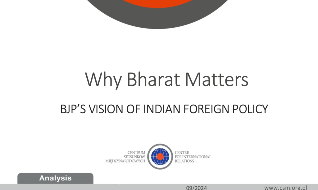 Analiza CSM: „Why Bharat Matters: BJP’s vision of Indian foreign policy”