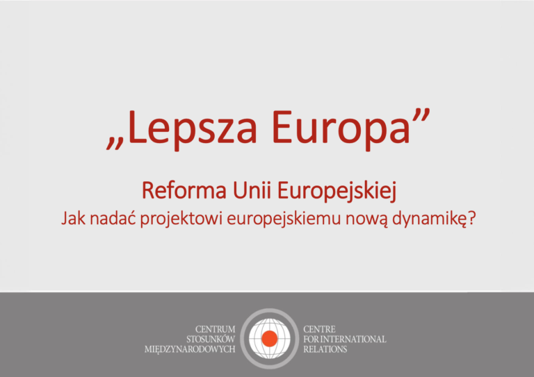 Raport „Lepsza Europa”