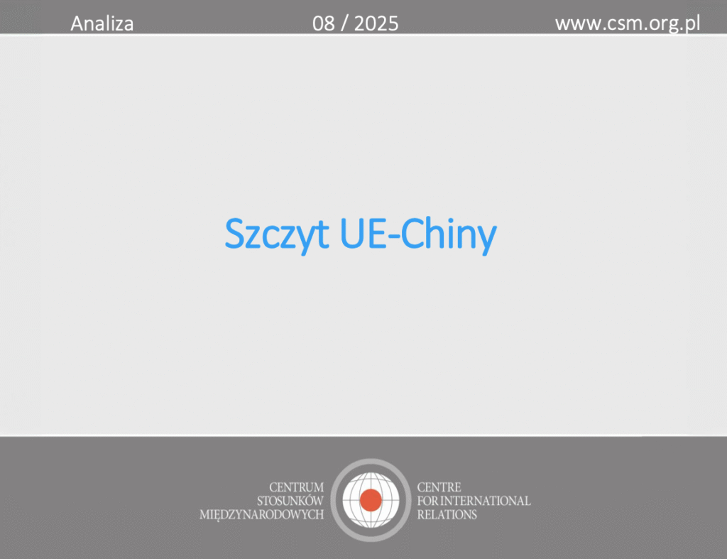 Analiza CSM: „Szczyt UE-Chiny”