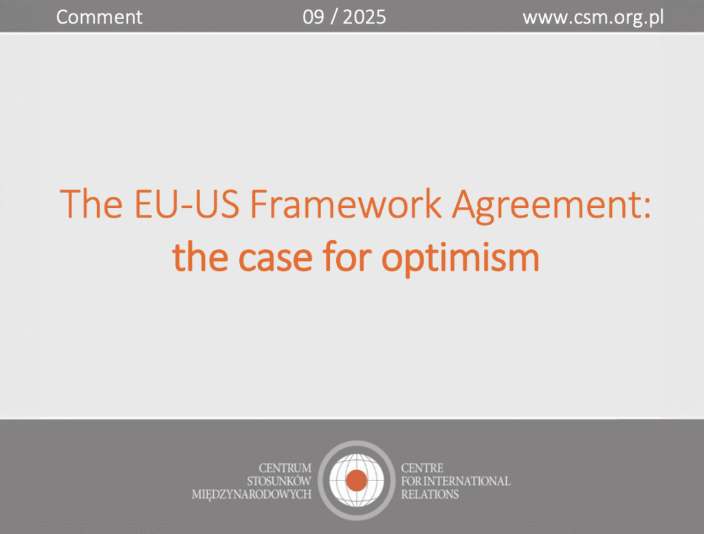 CIR’s Comment: “The EU-US Framework Agreement: the case for optimism”
