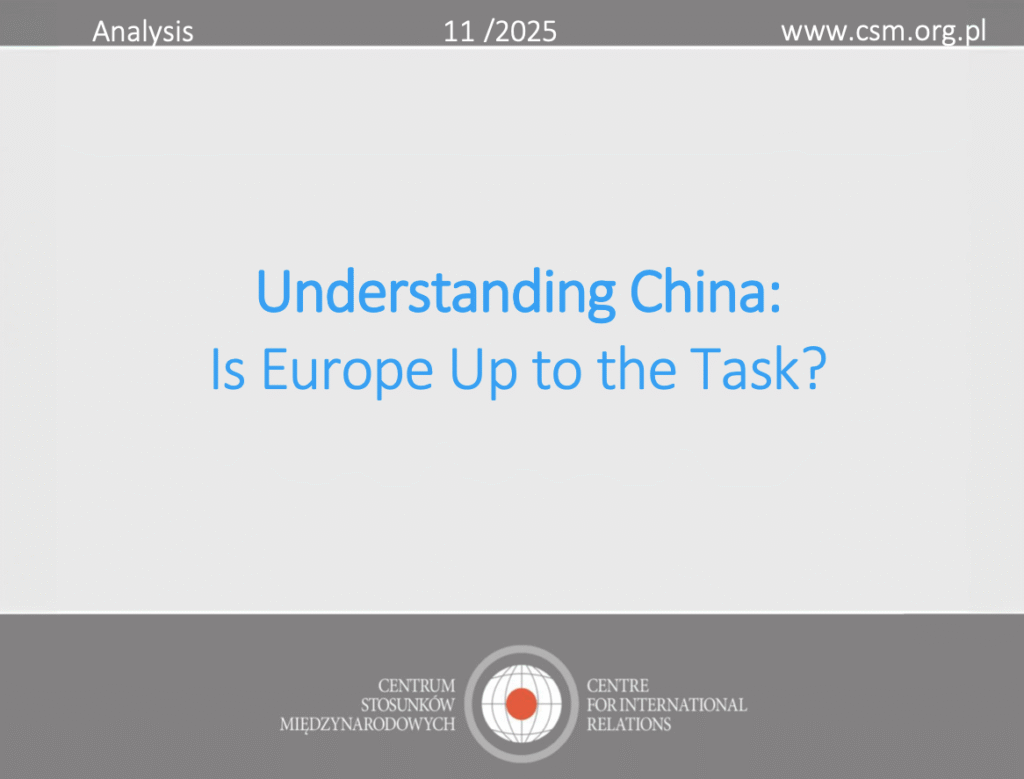 CIR analysis: “Understanding China: Is Europe Up to the Task?”