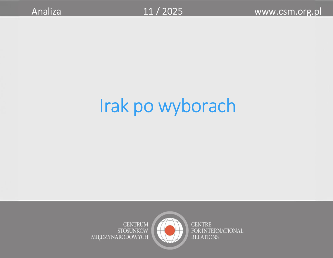 Analiza CSM: „Irak po wyborach”