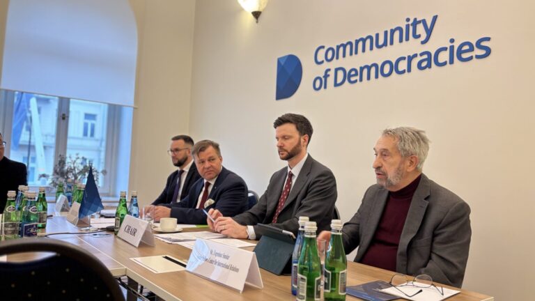 Eugeniusz Smolar, ekspert CSM na obradach Rady Zarządzającej Wspólnoty Demokracji (Governing Council of the Community od Democracy), 3 grudnia 2025.
