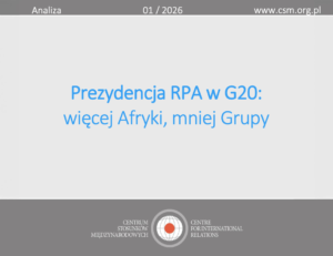Analiza CSM: „Amerykańska polityka w Syrii. Nowy początek?”
