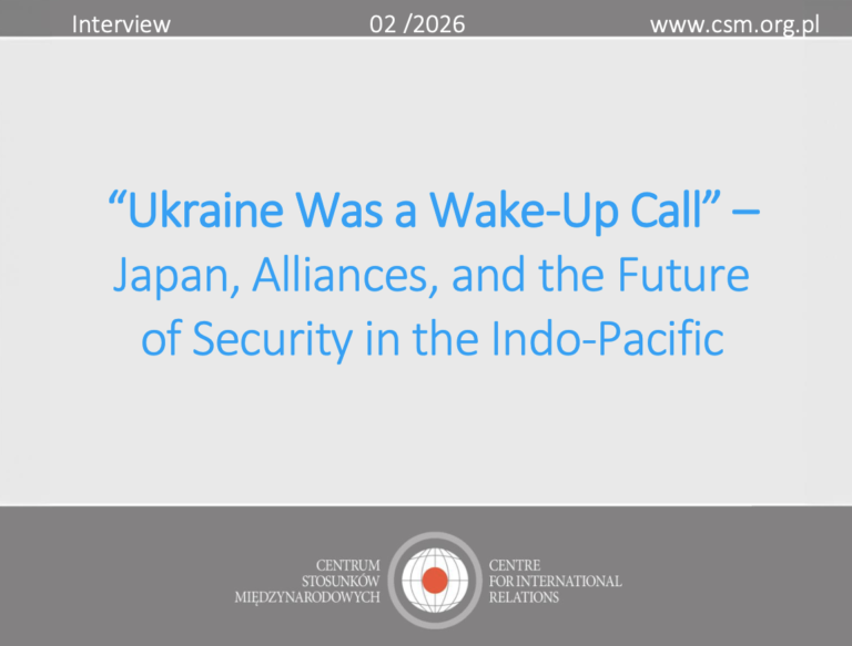 Interview CIR: ““Ukraine Was a Wake-Up Call” – Japan, Alliances, and the Future of Security in the Indo-Pacific”