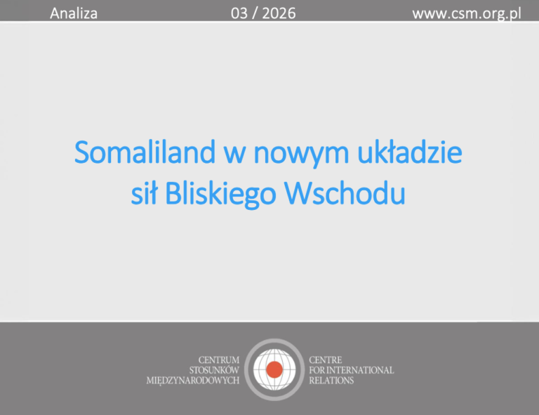 Analiza CSM: „Somaliland w nowym układzie sił Bliskiego Wschodu”